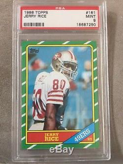 Jerry Rice 1986 Topps PSA 9 Mint Rookie Card RC Hall of Fame San Francisco 49ers