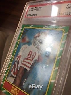 Jerry Rice 1986 Topps PSA 9 Mint Rookie Card RC Hall of Fame San Francisco 49ers
