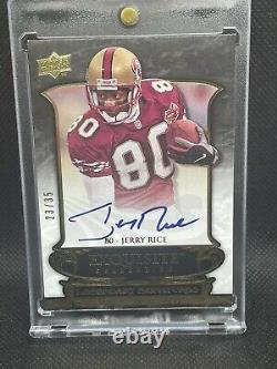 Jerry Rice 2008 Upper Deck Exquisite /35 On Card Auto SSP San Francisco 49ers
