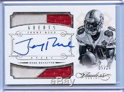 Jerry Rice 2014 Panini Flawless Greats DUAL PRIME PATCH AUTO SP /25 49ers RARE
