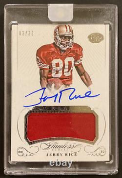 Jerry Rice 2015 San Francisco 49ers Panini Flawless Game-Used Jersey Auto SSP/25