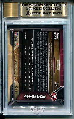 Jerry Rice 2015 Topps Chrome VETERAN AUTO Autograph #2/10 BGS 9.5 with10 49ers