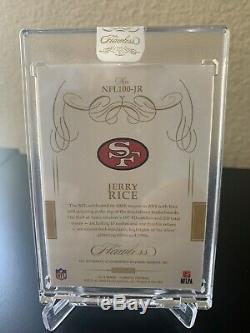 Jerry Rice 2019 Flawless NFL 100 Auto #'d 1/10 San Francisco 49ers