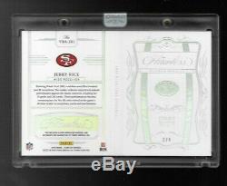 Jerry Rice 2019 Flawless Veteran Booklets Autograph Nameplate I #d 2/4