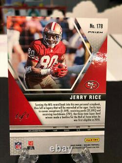 Jerry Rice 2020 Mosaic BLACK 1of-1! Hall Of Fame MINT! Beautiful Card 1/1