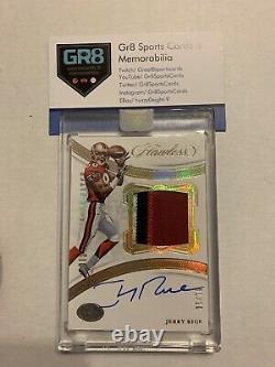 Jerry Rice 2020 Panini Flawless On Card Auto 3 Color Patch Ssp 1/10 Hof 49ers