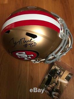Jerry Rice 49ers Autographed Full Size Russell Replica Helmet Radtke COA