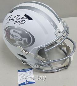 Jerry Rice 49ers Signed Hof Full Size Helmet Coa Bas Beckett Auto