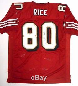 Jerry Rice Auto Signed Autographed REEBOK Football Ball Jersey 49ers Raiders HOF