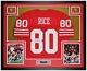 Jerry Rice Autographed & Framed Red 49ers Jersey Auto Beckett Certified