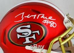 Jerry Rice Autographed San Francisco 49ers Blaze Mini Helmet- Beckett Auth