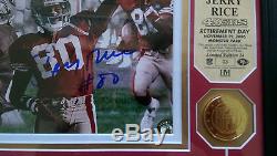 Jerry Rice SAN FRANCISCO 49ers AUTOGRAPH AUTO GOLD COIN PHOTOMINT 3/24 4/24