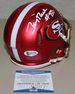 Jerry Rice Signed Auto San Francisco 49ers Blaze Mini Helmet Bas Witness #l06708