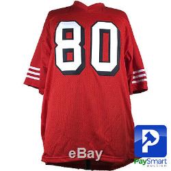 Jerry Rice Signed Autograph Jersey 49ers Red Stat Red/black Psa/dna