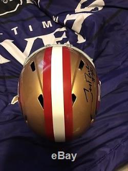 Jerry Rice Signed San Francisco 49ers Full Size NFL Speed Helmet Beckett COA