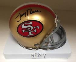 Jerry Rice Signed San Francisco 49ers Riddell Mini Helmet COA Hologram