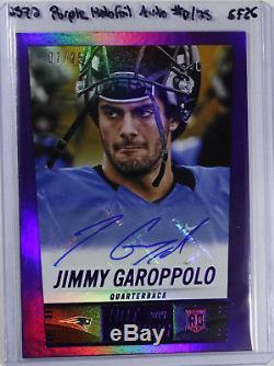 Jimmy Garoppolo 2014 14 Panini Hot Rookie Autographs Auto Purple Rc Serial #d/25