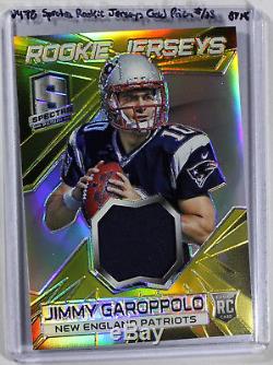 Jimmy Garoppolo 2014 14 Spectra Rookie Jerseys Gold Prizm Rc Serial #08/25 Rare