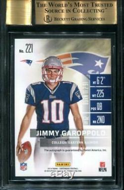 Jimmy Garoppolo 2014 Contenders playoff ticket RC auto #221B 51/99 BGS 9.5/10