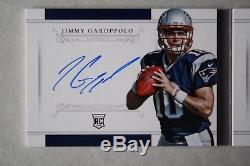 Jimmy Garoppolo 2014 National Treasures Jumbo RC Signatures NFL Shield Auto 1/1