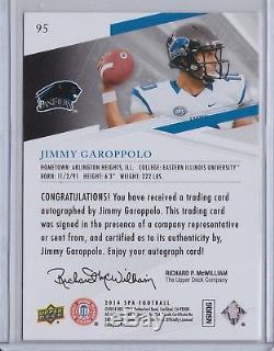 Jimmy Garoppolo 2014 SP Authentic RC On Card Auto #95