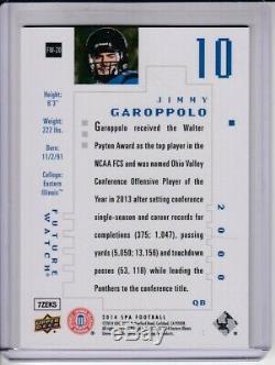 Jimmy Garoppolo 2014 Sp Authentic Future Watch Rookie Rc 729/999 49ers