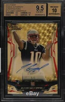 Jimmy Garoppolo 2014 Topps Finest Rookie Auto 1/1 #1 Superfractor Made 9.5/10