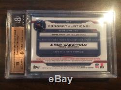 Jimmy Garoppolo 2014 Topps Rookie RC 4 Color Patch Auto 49ers QB BGS 9.5/10