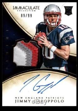 Jimmy Garoppolo 89/99 49ers Rookie Auto Jersey Logo Patch 124 Rc 2014 Immaculate