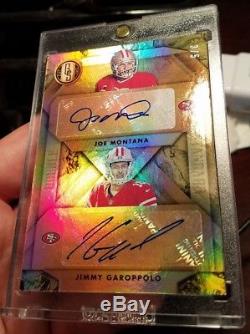 Jimmy Garoppolo Joe Montana 2018 Gold Standard Dual Auto Ssp #d /5 Sf 49ers