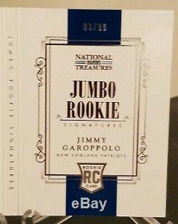 Jimmy Garoppolo Rc Auto Jumbo Rpa 2014 National Treasures Sp #/99 Lowest $ Mint+
