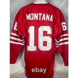 Joe Montana #16 San Francisco 49ers 1980 Mitchell & Ness Red Jersey Men's 3XL 56