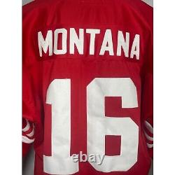 Joe Montana #16 San Francisco 49ers 1980 Mitchell & Ness Red Jersey Men's 3XL 56