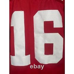 Joe Montana #16 San Francisco 49ers 1980 Mitchell & Ness Red Jersey Men's 3XL 56