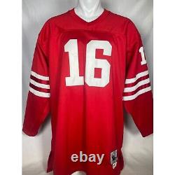 Joe Montana #16 San Francisco 49ers 1980 Mitchell & Ness Red Jersey Men's 3XL 56