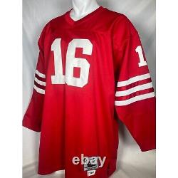 Joe Montana #16 San Francisco 49ers 1980 Mitchell & Ness Red Jersey Men's 3XL 56