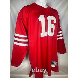 Joe Montana #16 San Francisco 49ers 1980 Mitchell & Ness Red Jersey Men's 3XL 56