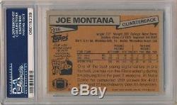 Joe Montana 1981 Topps #216 Rc Rookie Card San Francisco 49ers Psa 9 Mint C