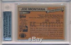 Joe Montana 1981 Topps #216 Rc Rookie San Francisco 49ers Hof Bgs 8.5 Nm-mt+ B