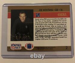 Joe Montana 1990 Pro Set Printing Multiple Error Card #2 Rare Football Card