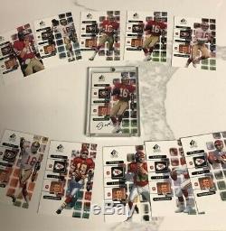 Joe Montana 1999 Upper Deck SP Signature Series Auto and 10 card set 49'ers