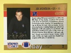 Joe Montana #2-1990 Pro Set Error card (Jim Kelly 3,521Yards). (Read More Below)