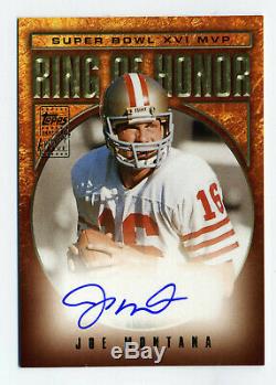 Joe Montana 2002 Topps Ring Of Honor Autograph Auto San Francisco 49ers BV $300