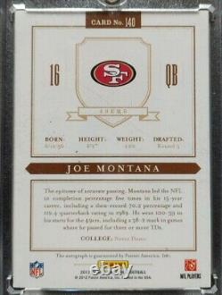 Joe Montana 2012 Prime Signatures auto autograph 49ers HOF SB MVP SSP 11/15