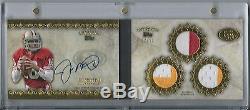 Joe Montana 2012 Topps Five Star Auto Game Used Triple Jersey Booklet /10, 49ers