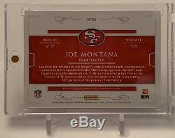 Joe Montana 2016 National Treasures Signatures Autograph Auto Card No. 25 #1/1