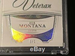 Joe Montana 2018 Flawless Veteran Nameplate Booklet Autograph Patch #3/7 SF 49er