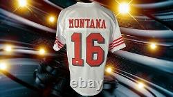 Joe Montana Autographed Custom San Francisco 49ers White Jersey Coa Jsa