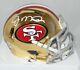 Joe Montana Autographed San Francisco 49ers Chrome Speed Mini Helmet Beckett