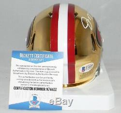 Joe Montana Autographed San Francisco 49ers Chrome Speed Mini Helmet Beckett